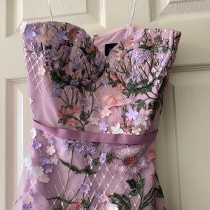 Marchesa Strapless Embroidered gown